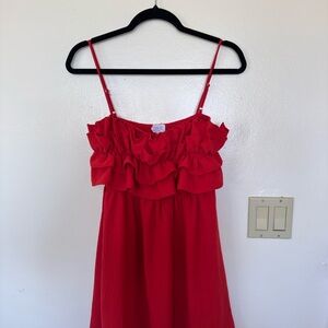 Red Ruffled Dress